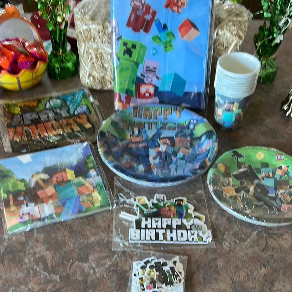 Minecraft Theme Birthday Party Supplies